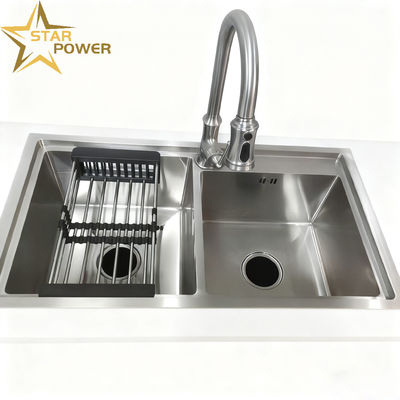 Premium 304/316 Stainless Steel Kitchen Sink with 250-300mm Bowl Depth and 1.2-2.0mm Panel Thickness