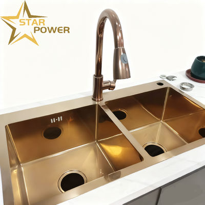 Premium 304/316 Stainless Steel Kitchen Sink with 250-300mm Bowl Depth and 1.2-2.0mm Panel Thickness