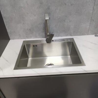 R10 Round Corner No-Dead-End 304/316 Stainless Steel Handmade Kitchen Sink with Deepened Bowl and Noise-Reducing Shock Pads