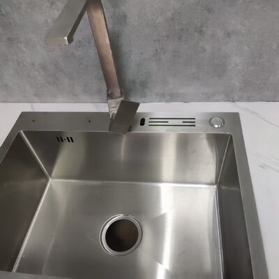 Heat-Resistant 316L Stainless Steel Deep Bowl Sink with 250-300mm Bowl Depth and 1.2-1.5mm Panel Thickness