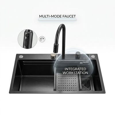 quality Top Mount / Drop-in Kitchen Sink Food-Grade 304 SS Double Bowl Kitchen Sink Polished Top-Mount 900mm 250mm Deep Basin | Custom Basin Depth Available | Custom Steel Gauge Available factory