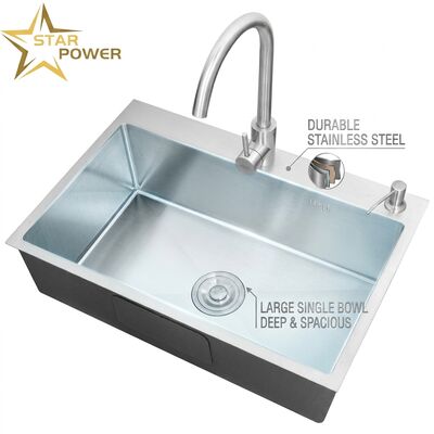 Quality Top Mount / Drop-in Kitchen Sink 18-Gauge 304 SS Equal Double Bowl Kitchen Sink Nano-Coated Drop-In 1000mm 300mm Extra-Deep Basin | Custom Basin Depth Available | Custom Steel Gauge Available factory