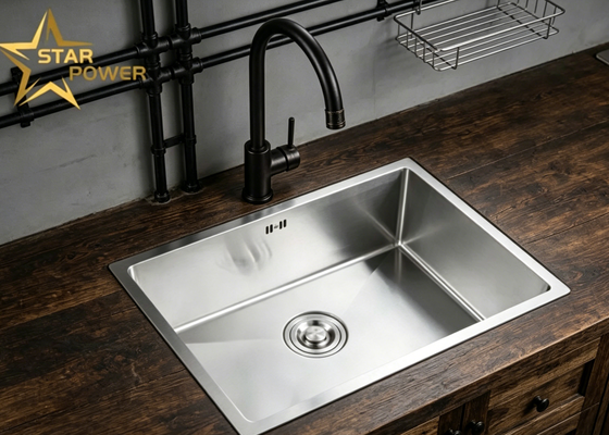 quality SUS304 Stainless Steel Double Bowl Kitchen Sink with Matte Surface and 10-Inch Extra-Deep Basin factory