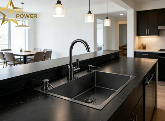quality 304 Stainless Steel Kitchen Sink with Chrome Plated Finish and 9-Inch Deep Undermount Sink factory