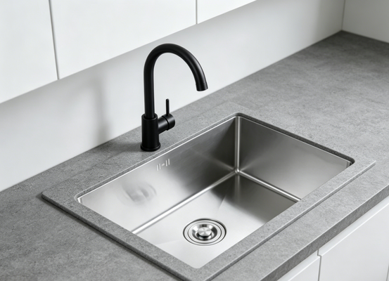 quality 18-Gauge 304 SS Kitchen Sink with Gunmetal PVD Finish and 300mm Extra-Deep Main & Auxiliary Bowl factory