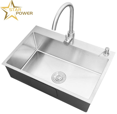 Good price 18-Gauge 304 SS Double Bowl Kitchen Sink with 300mm Extra-Deep Basin and Top-Mount Installation online