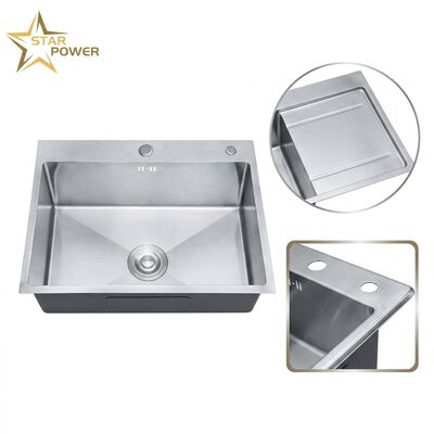 Good price Brushed 304 Stainless Steel Drop-in Laundry Utility Kitchen Sink 25x22 Inch, Deep Basin, Built-in Drainboard Design online