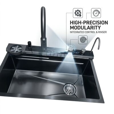 Good price 33x22 Inch Undermount Double Bowl Kitchen Sink 304 Stainless Steel 18 Gauge PVD Gunmetal Finish online