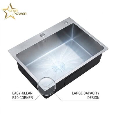 Quality 16 Gauge 304 Stainless Steel Deep Single Bowl Kitchen Sink Undermount 30x18 Inch 10 Inch Basin Brushed Finish factory