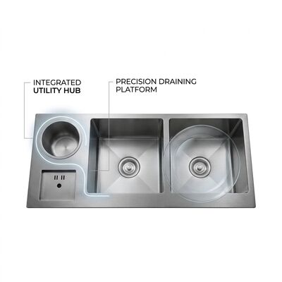 Good price Farmhouse 28x19 Workstation Kitchen Sink SUS304 16 Gauge with Cutting Board online