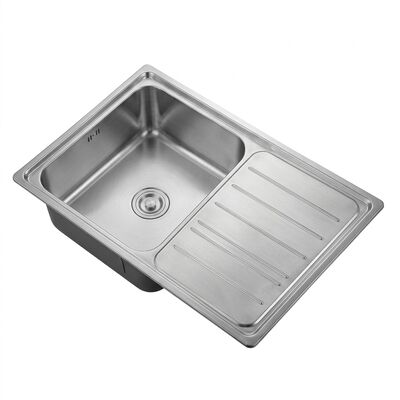 Quality Workstation 30x18 Kitchen Sink SUS304 16 Gauge Single Bowl with Drainboard factory