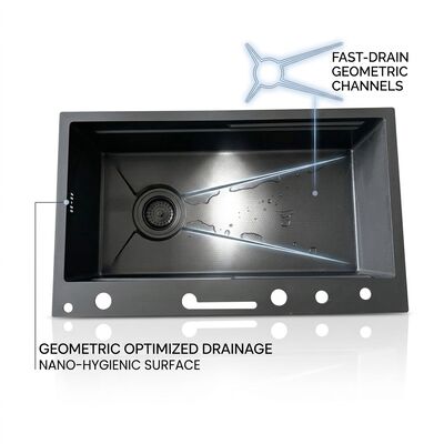 Quality Undermount 33x22 Handmade Double Bowl Kitchen Sink SUS304 60/40 Split 18 Gauge factory