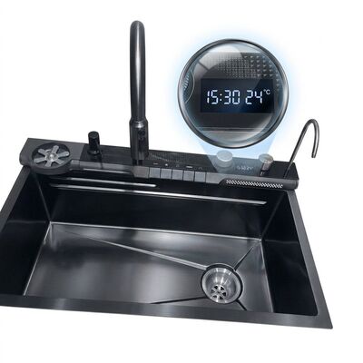 Good price 24 Inch Handmade Single Bowl Undermount Kitchen Sink 16 Gauge Gunmetal PVD online