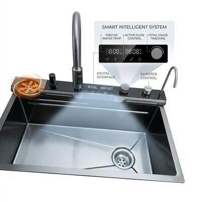 Quality 26 Inch RV Camper Van Single Bowl Sink SUS304 20 Gauge with Foldable Faucet factory