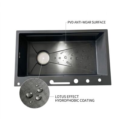 Quality 33 Inch Undermount Double Bowl Kitchen Sink 16 Gauge with Soap Dispenser SUS304 factory