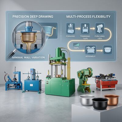 Quality Thickened Pot Body Trimming Cookware Production Line 320 Ton Servo Hydraulic Forming Press Machine factory